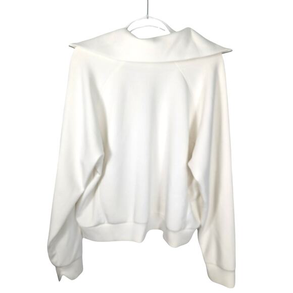 Spanx Air Essentials Half Zip Sweatshirt Top in Powder Plus Size 1X - Picture 3 of 7